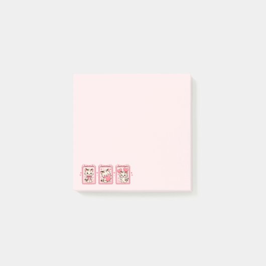 Cute Kawaii Kitten Love  Post-it® Notes (Voorkant)