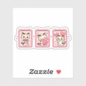 Cute Kawaii Kitten Love Sticker (Vel)