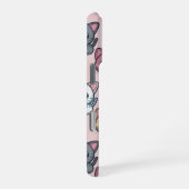 "Cute Kawaii Kitten Patroon iPhone 16 Pro Hoesje. Hoesje (Rechterkant)