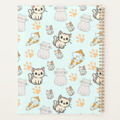 Cute Kawaii Kittens & Paws Patroon Planner (Achterkant)