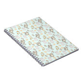 Cute Kawaii Kittens & Paws Pattern Notitieboek (Rechterzijde)