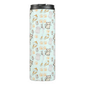 Cute Kawaii Kittens & Poot Patroon Thermische Deks Thermosbeker (Achterkant)