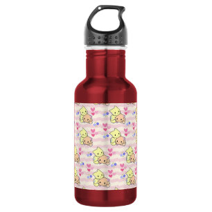 Cute Kawaii Kittens Roze Pastel RVS Waterfles
