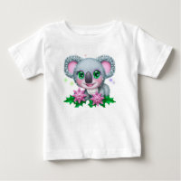 Cute Kawaii Koala Beer met bloemen