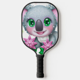 Cute Kawaii Koala Beer met bloemen Pickleball Paddle