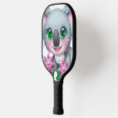 Cute Kawaii Koala Beer met bloemen Pickleball Paddle (Links)
