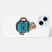 Cute Kawaii Koffiekop Draagt Lezende BrilSticker Case-Mate iPhone Case (Achterkant (horizontaal))