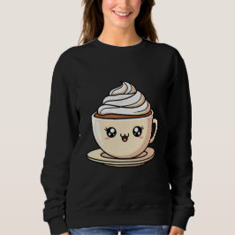 Cute Kawaii Koffiekop Illustratie Trui