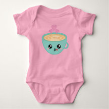 Cute Kawaii Koffiekop met Hart Stoom Kunst
