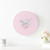 Cute Kawaii Konijn klok - Pastel Roze (Huis)