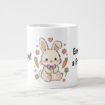 Cute Kawaii Konijn Mok – Elke Dag is een Nieuwe St