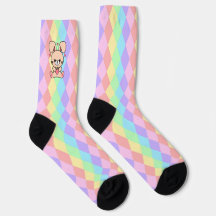 Cute Kawaii Konijn op Pastel Diamanten