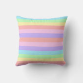 Cute Kawaii Konijn Pastel Gestreepte Kussen (Achterkant)