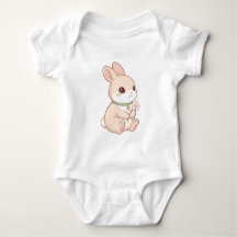 Cute Kawaii Konijn & Sakura Bloem Baby Rompertje