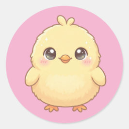 Cute Kawaii Kuiken Ronde Sticker Sheet
