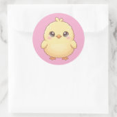 Cute Kawaii Kuiken Ronde Sticker Sheet (Tas)
