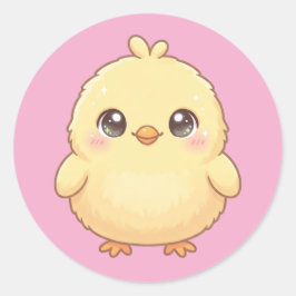 Cute Kawaii Kuiken Ronde Sticker Sheet