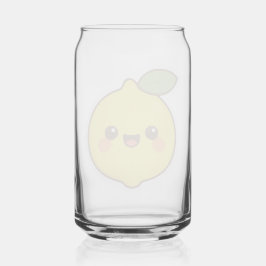 Cute Kawaii Lemon Blikvorm Glas