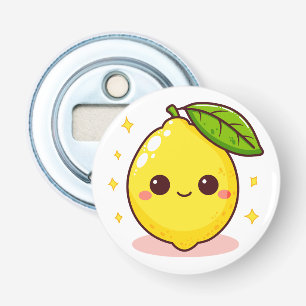 Cute Kawaii Lemon Button Flesopener