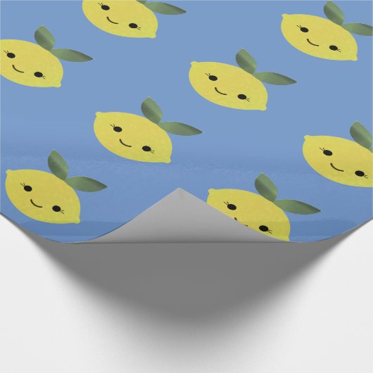 Cute Kawaii Lemon Cadeaupapier (Hoek)