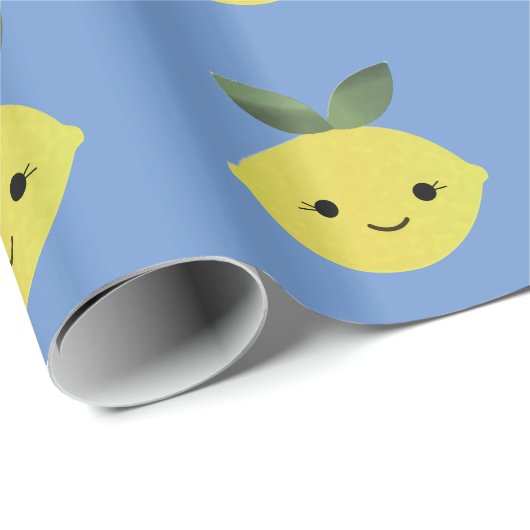 Cute Kawaii Lemon Cadeaupapier (Rol Hoek)
