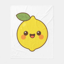Cute Kawaii Lemon Fleece Deken