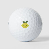 Cute Kawaii Lemon Golfballen (Voorkant)