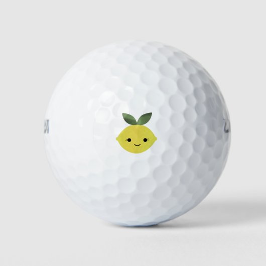 Cute Kawaii Lemon Golfballen (Voorkant)