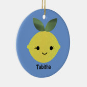 Cute Kawaii Lemon Keramisch Ornament (Rechts)
