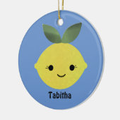 Cute Kawaii Lemon Keramisch Ornament (Links)