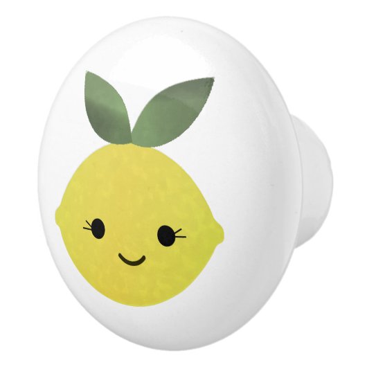 Cute Kawaii Lemon Keramische Knop (Rechts)