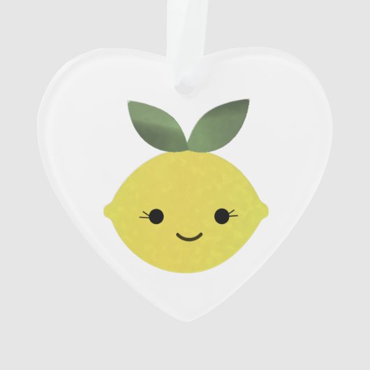 Cute Kawaii Lemon Ornament (achterkant)