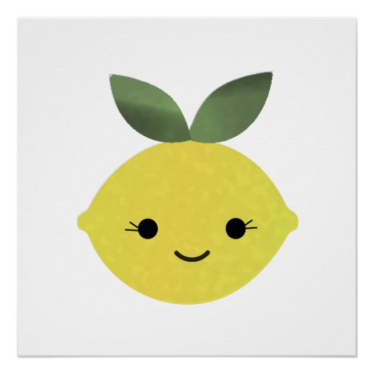 Cute Kawaii Lemon Perfect Poster (Voorkant)