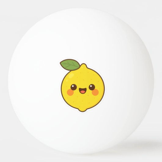 Cute Kawaii Lemon Pingpongbal (Voorkant)