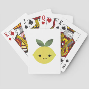 Cute Kawaii Lemon Pokerkaarten