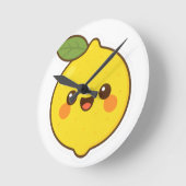 Cute Kawaii Lemon Ronde Klok (Hoek)