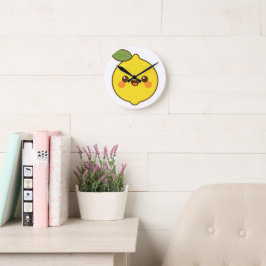 Cute Kawaii Lemon Ronde Klok