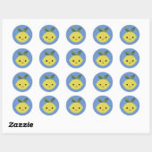 Cute Kawaii Lemon Ronde Sticker (Vel)
