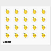 Cute Kawaii Lemon Ronde Sticker (Vel)