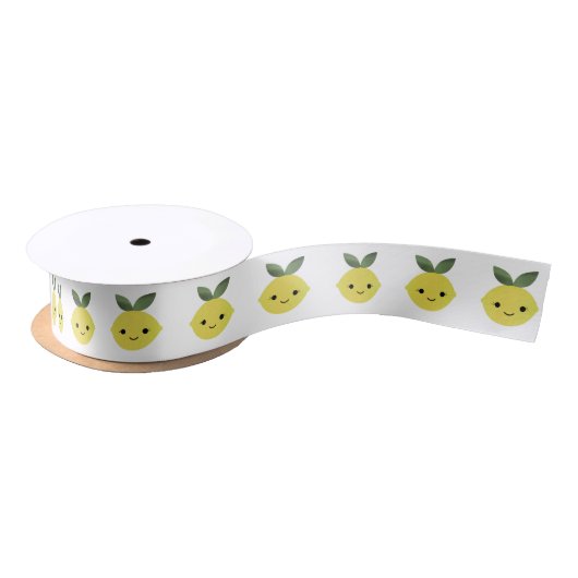 Cute Kawaii Lemon Satijnen Lint (Spoel)