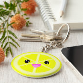 Cute Kawaii Lemon Sleutelhanger (Zijkant)