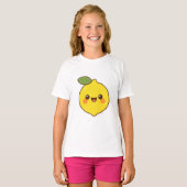 Cute Kawaii Lemon T-shirt (Voorkant volledig)