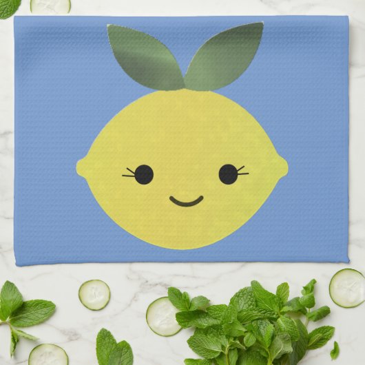 Cute Kawaii Lemon Theedoek (Gevouwen)