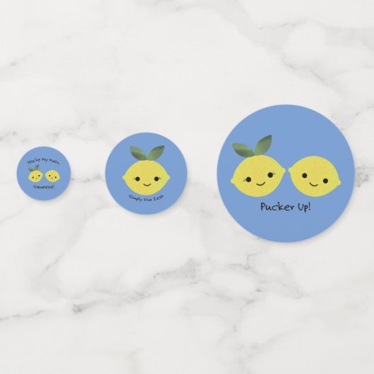 Cute Kawaii Lemons Confetti (Voorkanten)