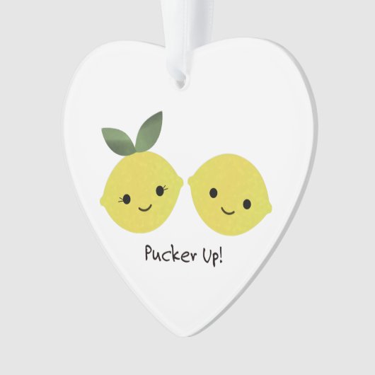Cute Kawaii Lemons Ornament (voorkant)