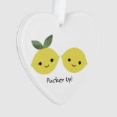Cute Kawaii Lemons Ornament (voorkant)