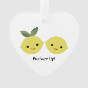 Cute Kawaii Lemons Ornament