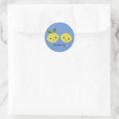 Cute Kawaii Lemons Ronde Sticker (Tas)