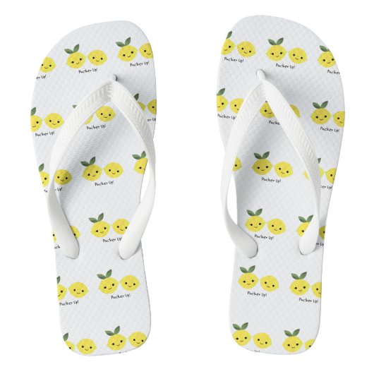 Cute Kawaii Lemons Teenslippers (Voetbed)