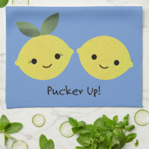 Cute Kawaii Lemons Theedoek